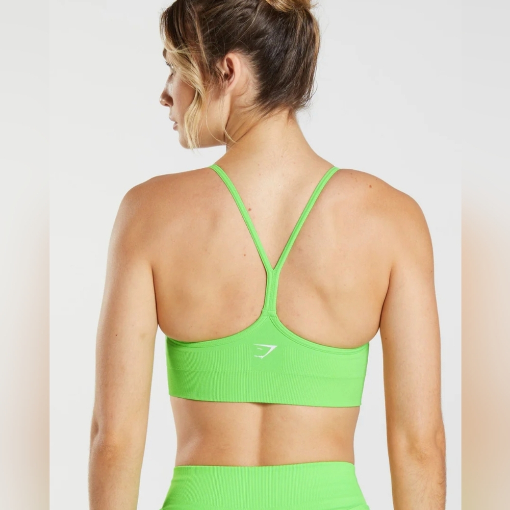 Gymshark Fluo Lime Sweat Seamless Bra